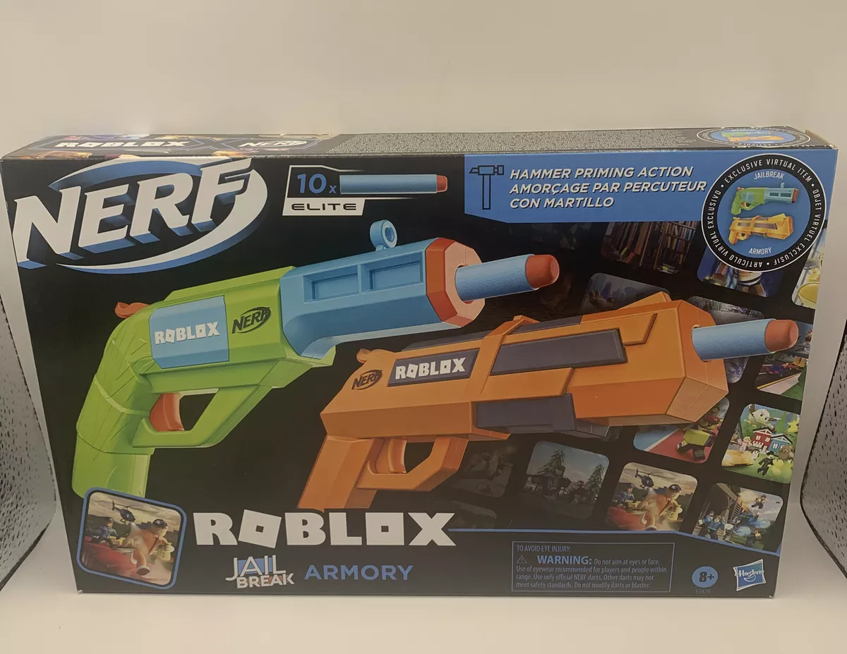 Nerf Roblox Jailbreak: Armory, Includes 2 Blasters, 10 Nerf Darts