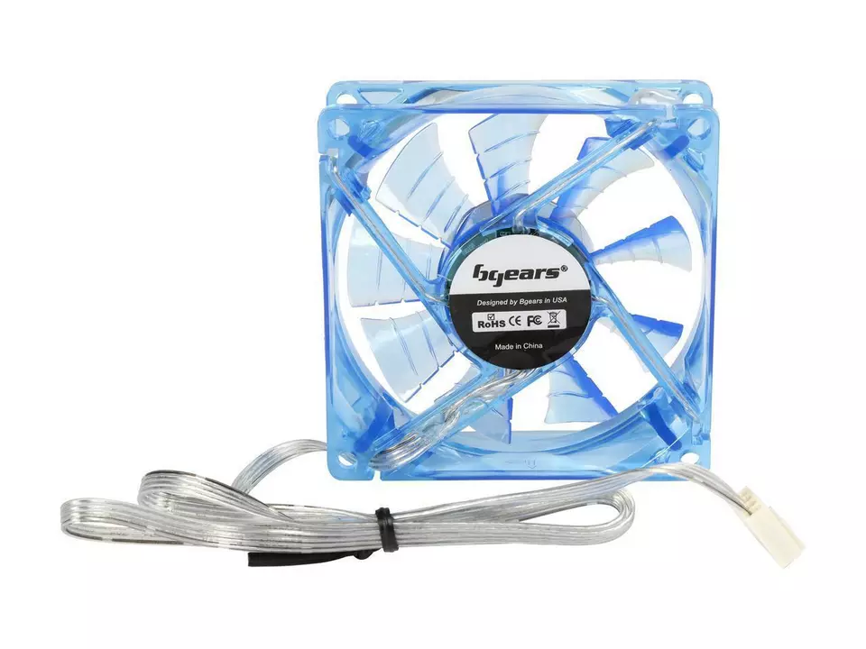 Bgears b-PWM 80 Translucent Blue with Blue LEDs, 2 ball Bearing PWM fan with  50 - Image 4 of 4