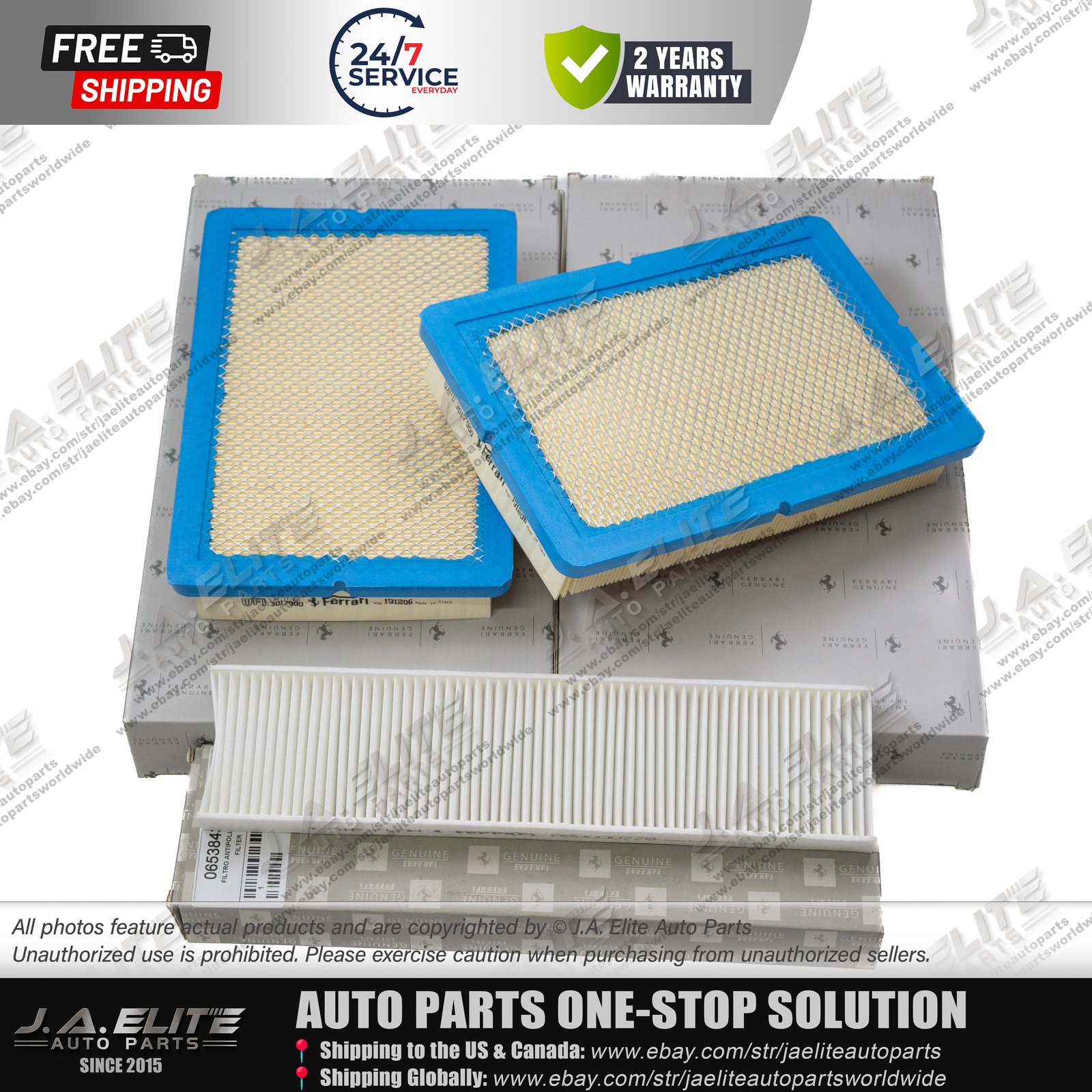 3pcs Ferrari Air Filter & Pollen Filter for Ferrari F430