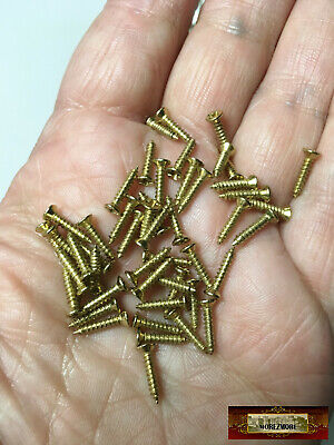 M01002-Silver MOREZMORE 50 Dollhouse Miniature Wood Screw M2 10mm 1:6 1:12 Scale