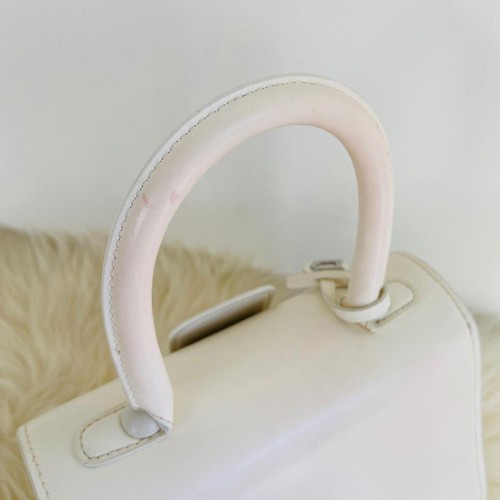 Delvaux 'BRILLANT MINI' Ivory White SMOOTH BOX CALF LEATHER BAG - Picture 7 of 12
