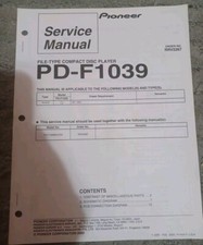 Pioneer PD-F1039 File-type Compact Disc Player Factory Repair Service Manual