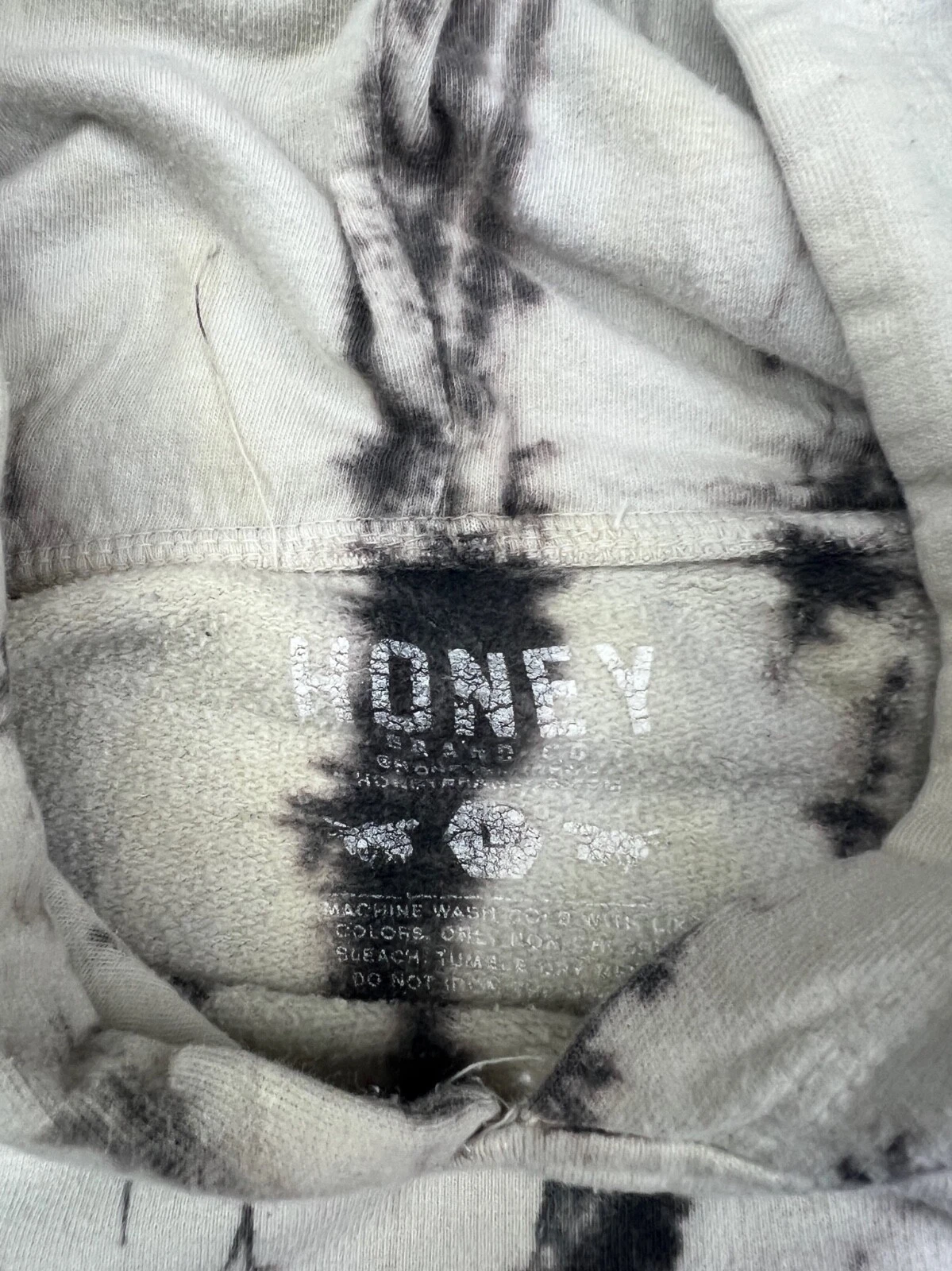 VETEMENTS Felpa Miele Donna Grande Cravatta Multicolore Tintura Con Cappuccio Tasca Canguro