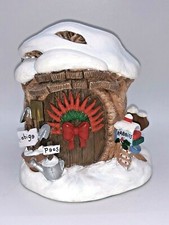 Disney CHRISTMAS Figure/Figurine Resin Hinged Box -RABBIT TREE HOUSE w/WINNIE 