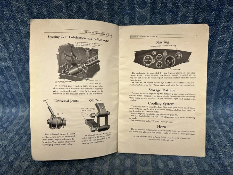 Hudson Super Six 1926 manual original del propietario/libro de instrucciones Foto 4 de 4