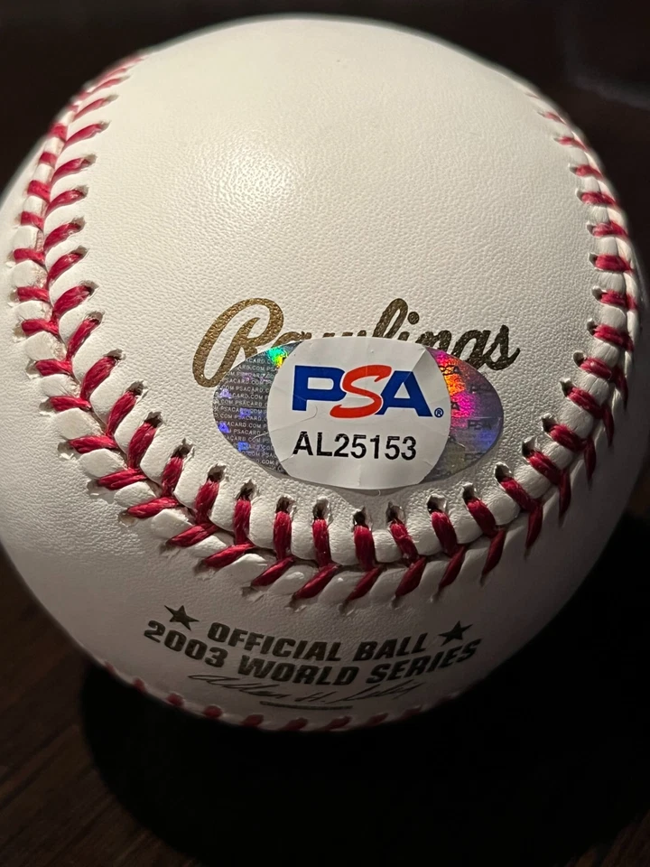 Miguel Cabrera Signed Autographed 2003 World Series Baseball PSA DNA COA w/Cube - Image 3 of 4