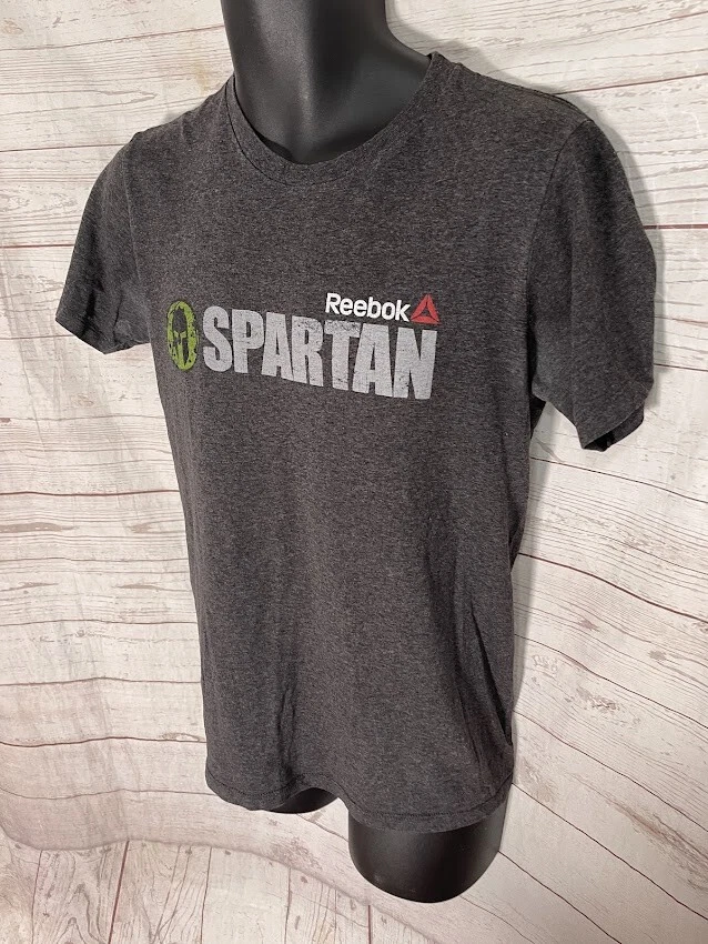 Reebok SPARTAN Men s T Shirt Dark Gray Short Sleeve Size S Small