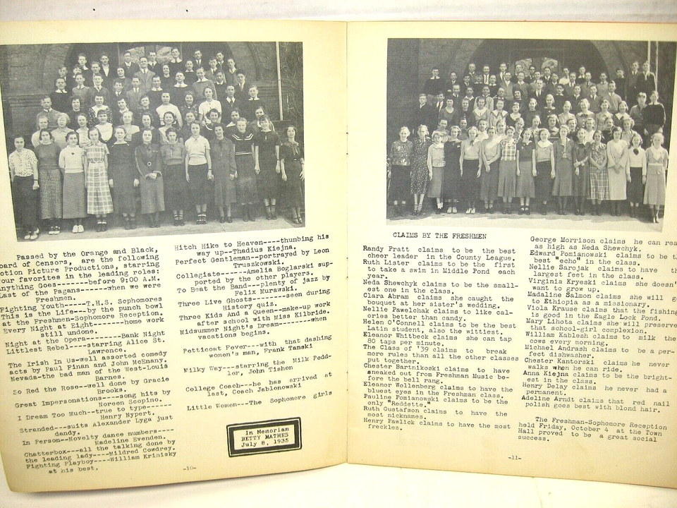 1936 Orange and Black, Terryville High School, Terryville, Connecticut