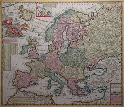 Europe - Europae In Tabula - A.F. Zürner / P. Schenk 1700 - Scarce Original Map