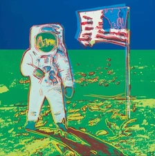 ANDY WARHOL Pop Art Poster or Rolled Canvas Print "Moonwalk" Green Edition