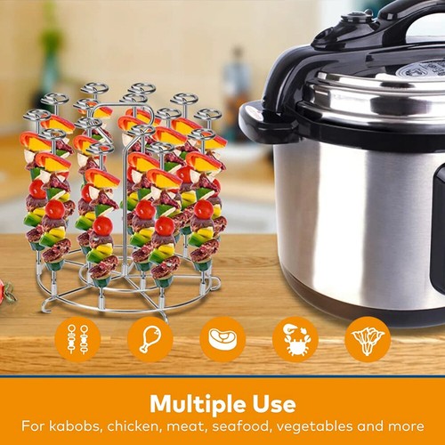 Skewer Grill Rack Stand 304 Stainless Steel Chicken Kitchen Tools For Air Fryer - Picture 5 of 14