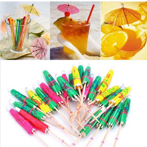 50X Paper Cocktail Parasols Umbrellas Party Wedding Supplies Luau Drink Sti _aa - Imagen 9 de 12