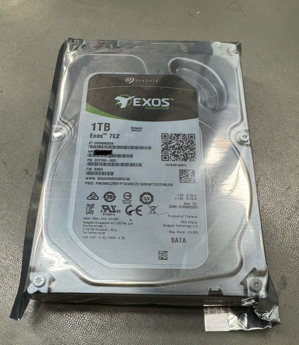 SEAGATE ST1000NM0008 1TB 7.2K SATA III 3.5" Internal Hard Drive ...