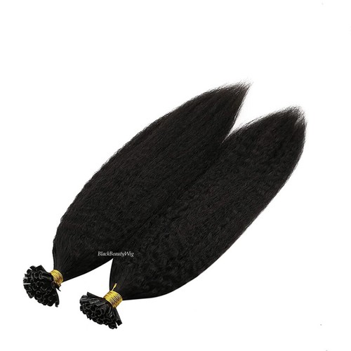Kinky Straight Nail U Tip Keratin Fusion Human Hair Extension Pre Bonded 100g - 第 2/12 張圖片