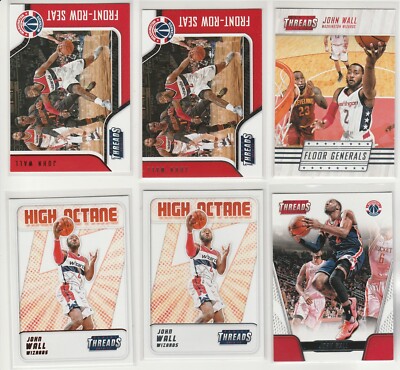 JOHN WALL 2016-17 THREADS RAINBOW LOT (6) RED FOIL PARALLELS INSERTS HIGH OCTANE