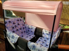 WonderFold W4 Luxe/Elite Set  of Seat Covers, Mat Cover and Canopy PANSY