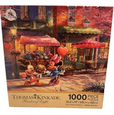 Disney Mickey Mouse And Minnie Sweetheart Cafe Puzzle Thomas Kinkade 1000 Pcs