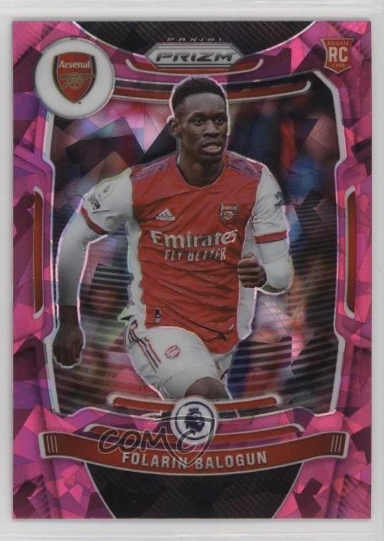 2021-22 Panini Prizm Premier League Pink Ice Prizm Folarin Balogun #208 07rd