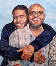 Acquerello dipinto a mano ritratto da foto personalizzato famiglia coppia dipinto