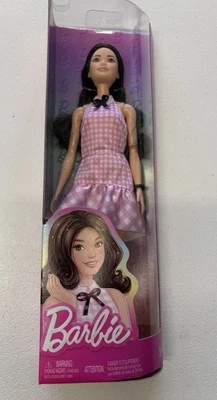 Barbie Fashionistas Doll #224 Checkered Pink/White Dress 65th Anniversary New