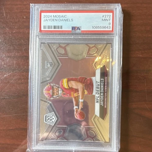 PSA 9 2024 Panini Mosaic Jayden Daniels #272 NFL Debut Commanders
