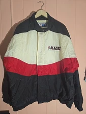 Vtg Apex One NBA Portland Trail Blazers Puffer Full Zip Jacket XL  Quilted Sewn