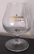 Courvoisier Le Cognac De Napoleon Beveled Gold Logo Snifter Glass