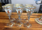 15pc Rare Venetian Pauly & C. / Salviati, Murano, Enameled Gilt Glass Wine Set — photo 6