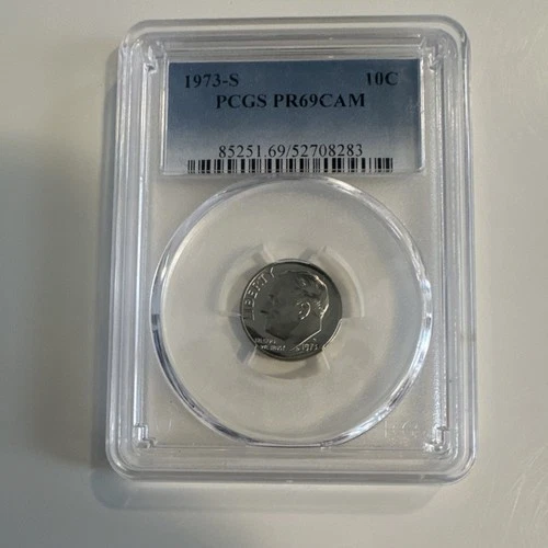 1973 Roosevelt Dime PCGS PR69CAM Proof 10C San Francisco Silver Uncirculated