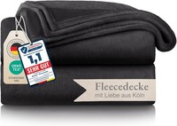Blumtal Flauschige Kuscheldecke 150X200 Cm Fleecedecke Wohndecke Anthrazit