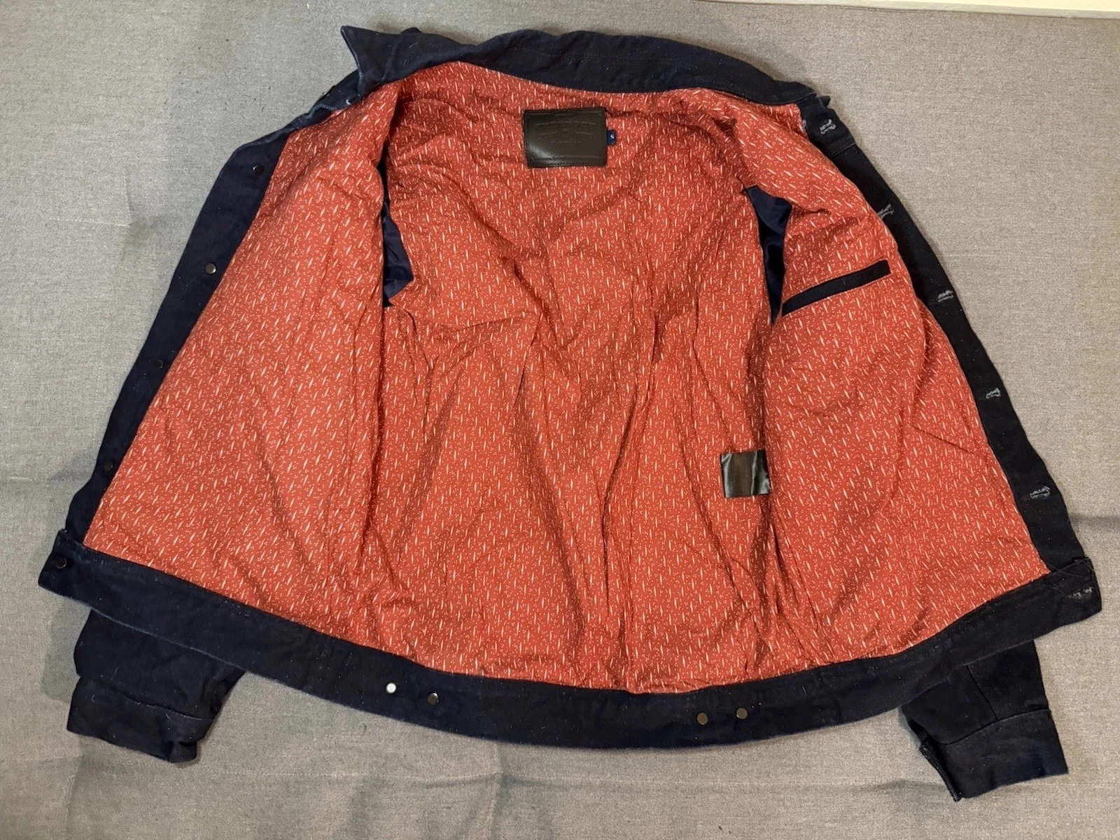 Freenote Classic Cloth Denim Riders Jacket Raw Fleck Indigo Small image 8