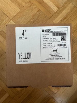 Brady Globalmark Etikettenband yellow Vinyl B569 4'' x 100´ CAT 76619
