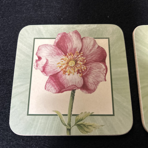 Villeroy & Boch 8 Coasters Flower Design Cork Back with Original Boxes - Picture 5 of 12