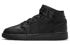Jordan 1 Mid Triple Black GS - 554725-093 Size