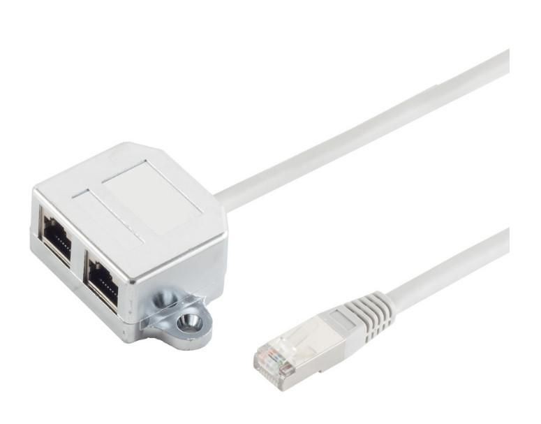 MicroConnect MPK418 Network Cable Splitter – 0.15m Cat5e F/UTP RJ-45 Black