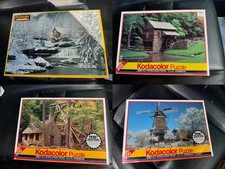 Lot of 4 Vintage Kodacolor Jigsaw Puzzles NEW NOS 300 500 1000 Piece Mills