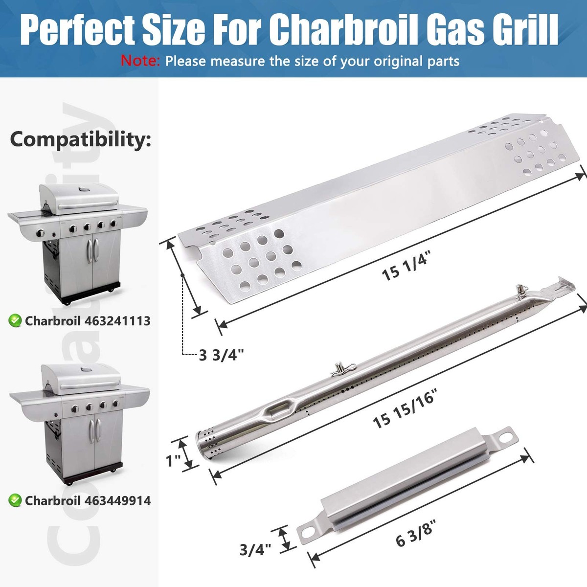 Grill Replacement Parts for Charbroil 463241113 463449914 Burner