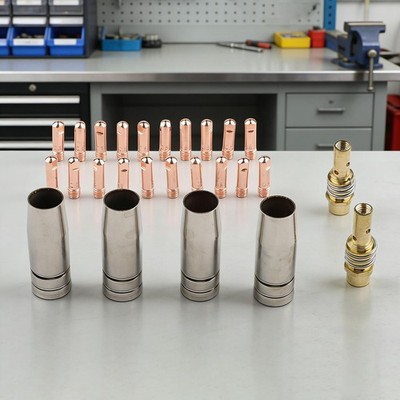Für MIG 15AK Brenner Verbrauchsmaterial 26-teiliges Set mit 4 Gasdüsen und 20