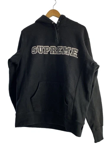 Sweat à capuche Supreme M coton noir occasion