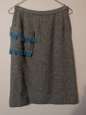 Vintage 1950's Handwoven Round Tower Skirt, Made in Donegal, Ireland. Excellent