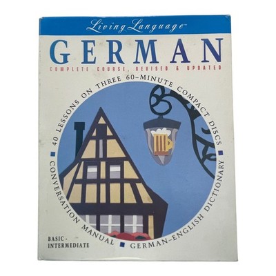 Living Language German Complete Course 3 CD Set Dictionary Manual Vintage