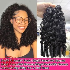 YMS Burmese Curly Human Hair Crochet 14 Inch 3c4a Pre Separated
