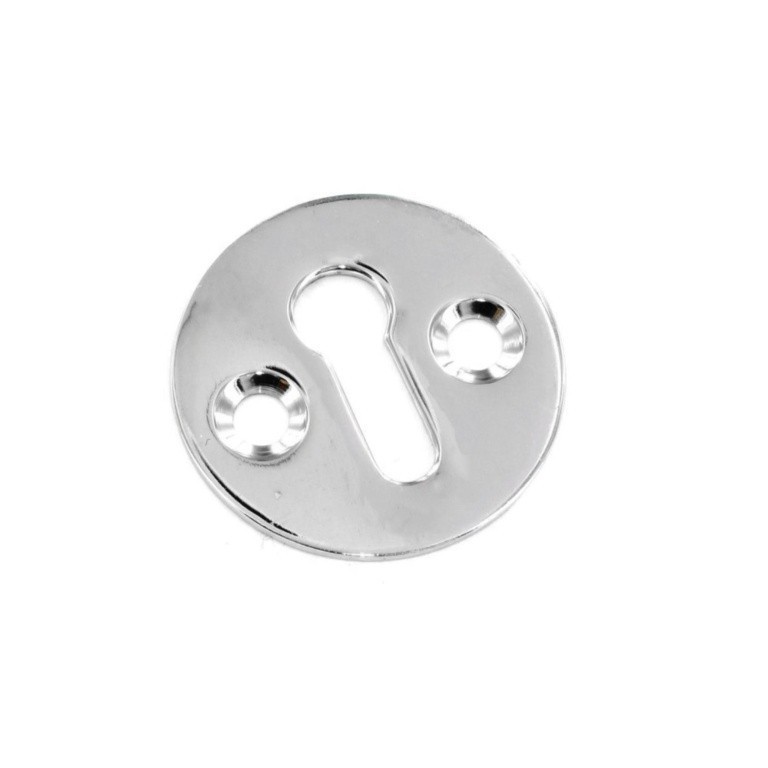 Keyhole Chrome Escutcheon Key Cover Plain Open Plates For Door Locks-35mm New