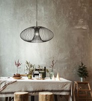 HäNgelampe Wohnzimmer Schwarz Ø60 Cm E27 Rund Stilvoll Pendelleuchte Esszimmer
