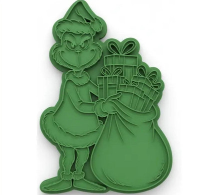 Grinch Cookie Cutter-Chritmas Party Desing-Plastic Cookie Cutter