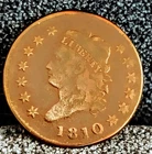 Photo of a 1810-P Large Cent from an eBay listing that sold on Jul 19, 2026