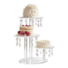 3 Tier Transparent Cake Stand for Wedding Birthday Party Dessert Display