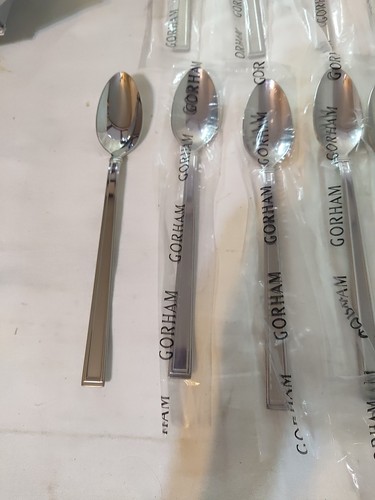 Gorham SKYLAR Stainless 18/10 Glossy Outline Skylar 12 Long Handle Tea Spoon Lot - Picture 3 of 6