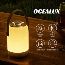 Led Dimmbar Akku Camping Lampe USB Aufladbar Campingleuchte Laterne Zeltlampe