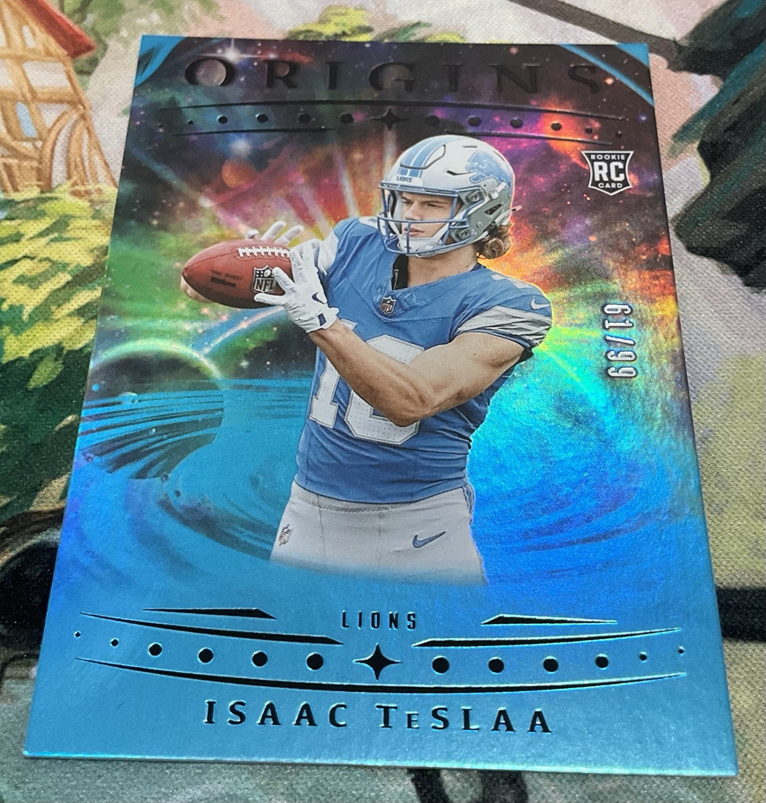 2025 Origins #118 Isaac Teslaa Blue Parallel RC 61/99 Arkansas Lions